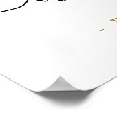 シンプルエレガント植物緑結婚草 ポスター (角)