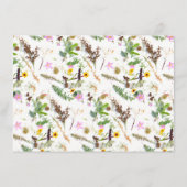 シンプルエレガント植物野結婚花詳細 エンクロージャーカード (裏面)