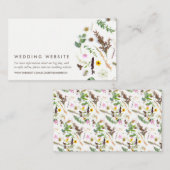 シンプルエレガント植物野結婚花 エンクロージャーカード (正面/裏面)