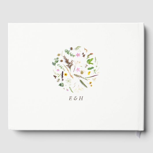 シンプルエレガント植物野結婚花 ゲストブック (裏面)