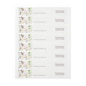 シンプルエレガント植物野結婚花 ラップアラウンドラベル (シート)