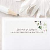 シンプルエレガント植物野結婚花 ラベル (インサイチュ)