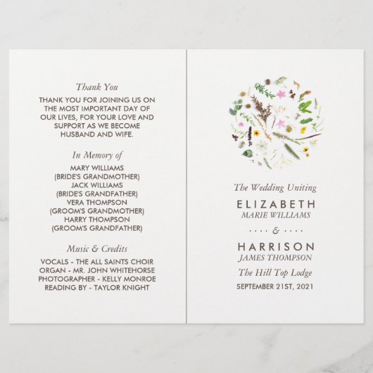 シンプルエレガント植物野花プログラム (正面)