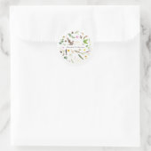 シンプルエレガント植物野花結婚式の引き出物 ラウンドシール (バッグ)