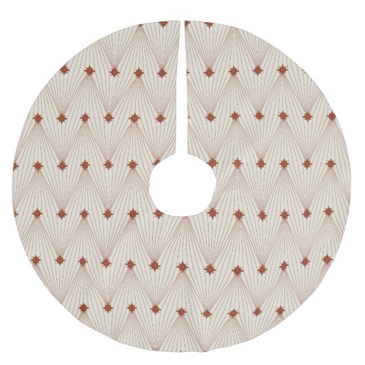 シンプルエレガント樹のベージュ ブラッシュドポリエステルツリースカート (正面)