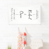 シンプルエレガント歓迎結婚 横断幕 (インサイチュ)