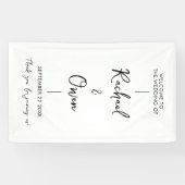 シンプルエレガント歓迎結婚 横断幕 (横)