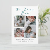 シンプルエレガント母の日の写真コラージュ シーズンカード (スタンド正面)