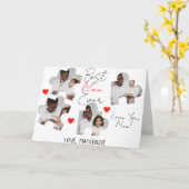 シンプルエレガント母の日パズル写真コラージュ カード (黄色い花)