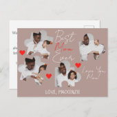 シンプルエレガント母の日パズル写真コラージュ シーズンポストカード (正面/裏面)