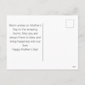 シンプルエレガント母の日パズル写真コラージュ シーズンポストカード (裏面)