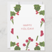 シンプルエレガント水の色メリークリスマス シーズンカード (裏面)