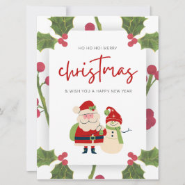 シンプルエレガント水の色メリークリスマス シーズンカード