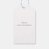 シンプルエレガント水カラメリークリスマスツリー ギフトタグ (裏面)