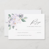 シンプルエレガント水カラーラン&緑 出欠カード (正面)