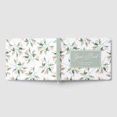 シンプルエレガント水彩植物学結婚院 ゲストブック (全面)