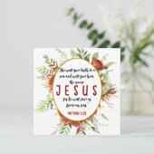 シンプルエレガント水彩花と聖句 シーズンカード (スタンド正面)