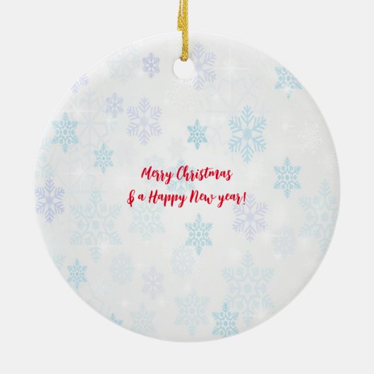 シンプルエレガント水彩花と聖句 セラミックオーナメント (裏面)