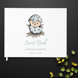 シンプルエレガント水彩鳥バードシャワー ゲストブック