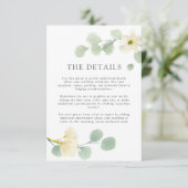 シンプルエレガント水結婚色 |詳細カード 出欠カード (スタンド正面)