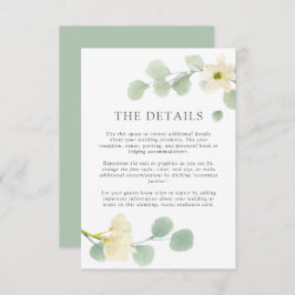 シンプルエレガント水結婚色 |詳細カード 出欠カード