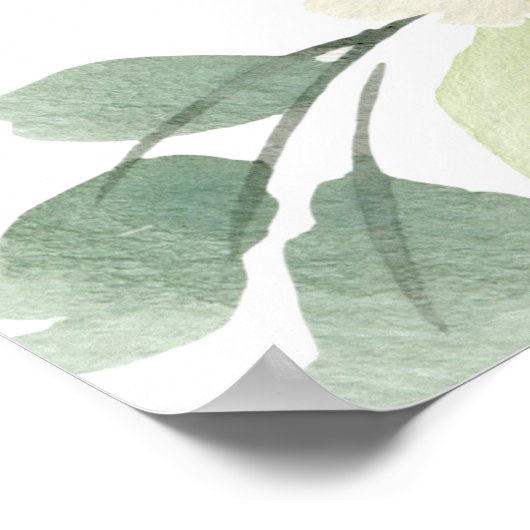 シンプルエレガント水色表ポスター ポスター (角)