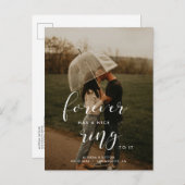 シンプルエレガント永遠に素敵なリングがある写真 案内ポストカード (正面/裏面)