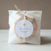 シンプルエレガント洗礼 | 金ゴールドフェイク交差 ラウンドシール