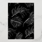 シンプルエレガント洗練結婚の 箔招待状 (裏面)