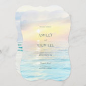 シンプルエレガント海ビーチ結婚式 (正面/裏面)