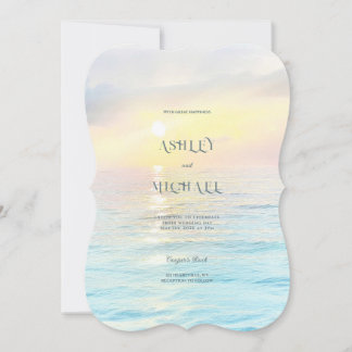 シンプルエレガント海ビーチ結婚式