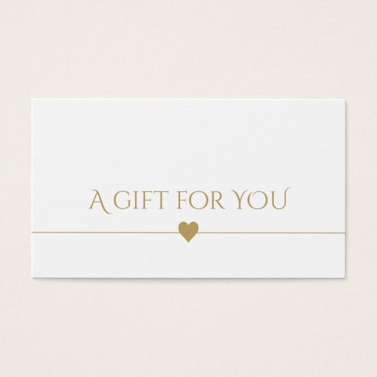 シンプルエレガント清白金ゴールドフェイクギフトカード (正面)