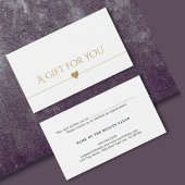 シンプルエレガント清白金ゴールドフェイクギフトカード