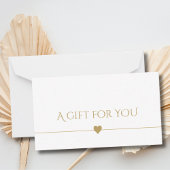 シンプルエレガント清白金ゴールドフェイクギフトカード アドバイスカード