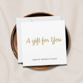 シンプルエレガント清白金フェイクギフト ノートカード