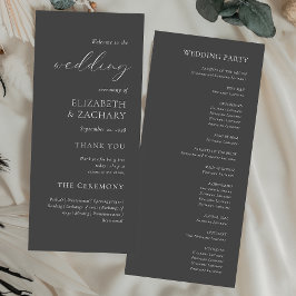 シンプルエレガント炭グレー結婚ズ プログラム