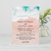 シンプルエレガント熱帯ビーチ結婚式 招待状 (スタンド正面)