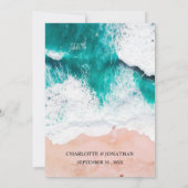 シンプルエレガント熱帯ビーチ結婚式 招待状 (裏面)