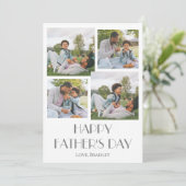 シンプルエレガント父の日Sweet Photo Collage シーズンカード (スタンド正面)