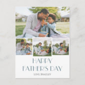 シンプルエレガント父の日Sweet Photo Collage シーズンポストカード (正面)