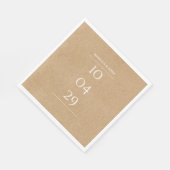 シンプルエレガント特別日結婚付 |クラフ素朴ト スタンダードランチョンナプキン (角)