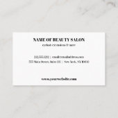 シンプルエレガント白はっきりした美しい 名刺 (裏面)