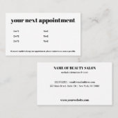 シンプルエレガント白はっきりした美しい 名刺 (正面/裏面)