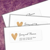 シンプルエレガント白フェイク金ゴールド結婚ハート