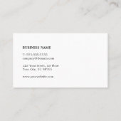 シンプルエレガント白フェイク金属ストライプ弁護士 名刺 (裏面)