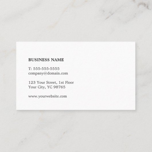 シンプルエレガント白フェイク金属ストライプ弁護士 名刺 (裏面)