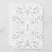 シンプルエレガント白フレーム写真クリスマス シーズンカード (裏面)