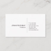 シンプルエレガント白プレーンモダンプロフェッショナル 名刺 (正面)