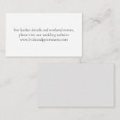 シンプルエレガント白灰色結婚の詳細 エンクロージャーカード (正面/裏面)