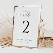 シンプルエレガント白結婚のテーブル番号